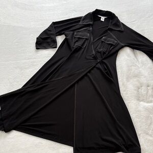 Diane Von Furstenberg Black Silk Dress